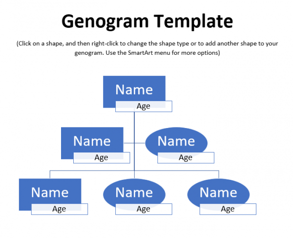 blank social work genogram template word